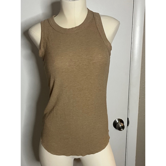 nwt womens tank top by nostalgia brown ribbed preshrunk size small - Picture 8 of 9